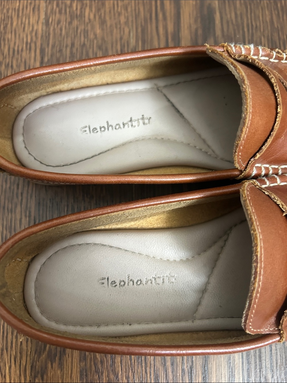 Elephantito Brown Leather Slip-On Loafers - Picture 2 of 4